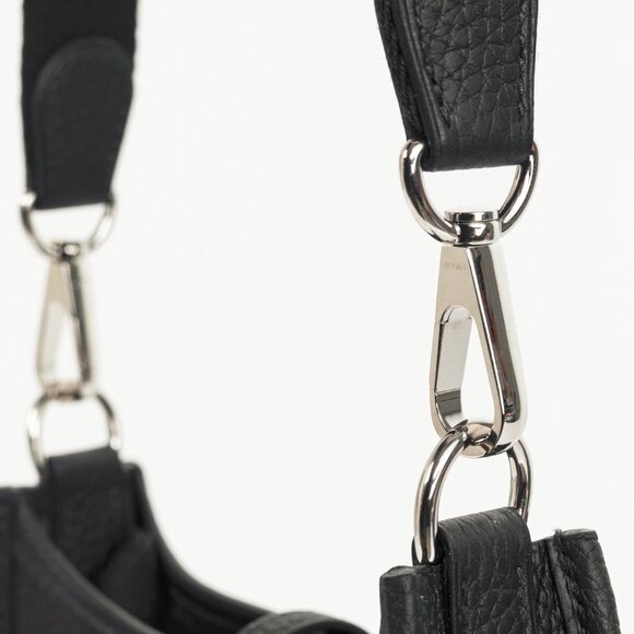Hermes Evelyne TPM Noir Taurillon Clemence Leather Shoulder Bag - Picture 7 of 15